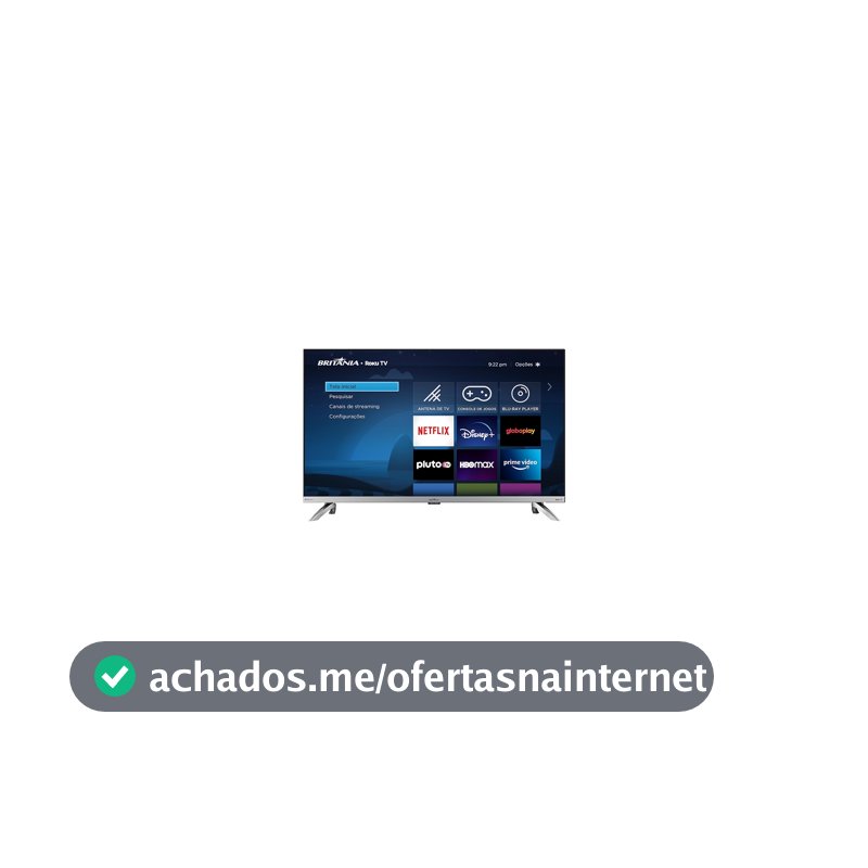 Fast Smart TV Britânia BTV32G7PR2CSBLH 32” Led Dolby Áudio
