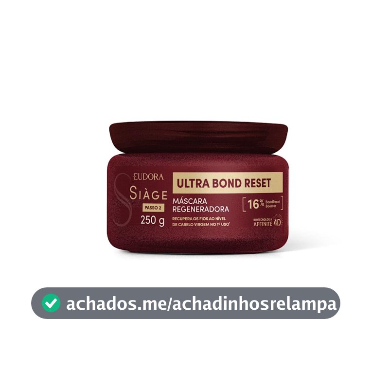 Máscara Capilar Eudora Siàge Bond Reset, 250g