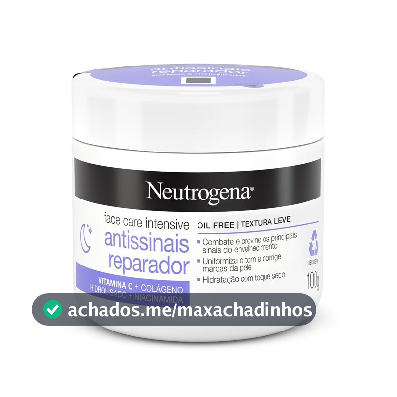 Creme Facial Hidratante Antissinais Neutrogena Face Care Intensive, 100g