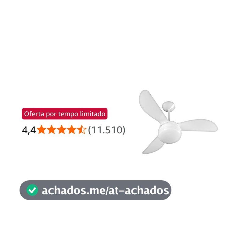 Ventisol Ventilador de Teto, Fênix 370, Branco, 127V