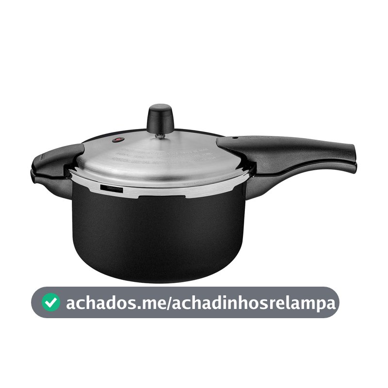 Panela de Pressão Tramontina Vancouver Effect em Alumínio com Revestimento Interno e Externo em Antiaderente Starflon Max Preto 24 cm 6 L