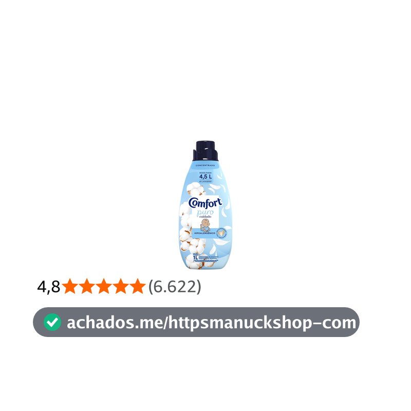 Amaciante Concentrado Comfort Puro Cuidado 1 L