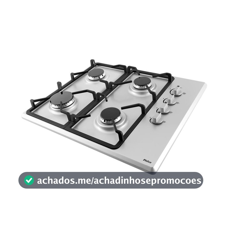 Cooktop Philco 4 Bocas Prata PCT04I – Bivolt