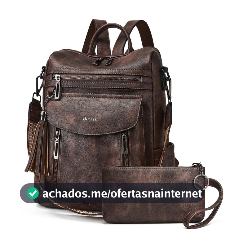 Shrrie Mochila feminina moderna de couro, mochila de grife, mochila de viagem, bolsa de ombro