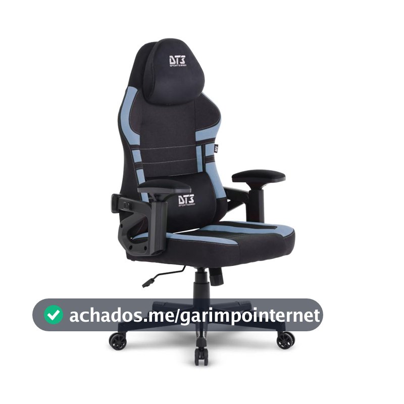 Cadeira Gamer DT3 GX, reclinável, apoio de cabeça ajustável, apoios de braços com ajuste de profundidade, revestimento em tecido Max2Weave, suporta até 110 e altura máx. de 1,75m (Blue)