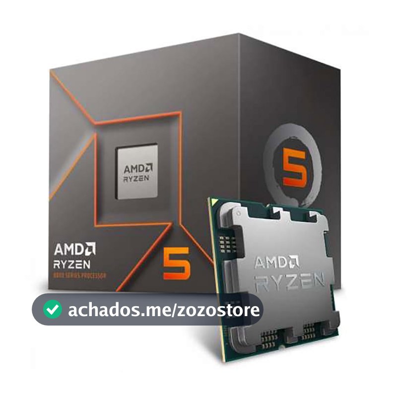 Processador AMD Ryzen 5 8400F (AM5/ 6 Cores/ 12 Threads/ 4.7 GHz/ 22MB Cache/Sem Vídeo/Com Cooler)