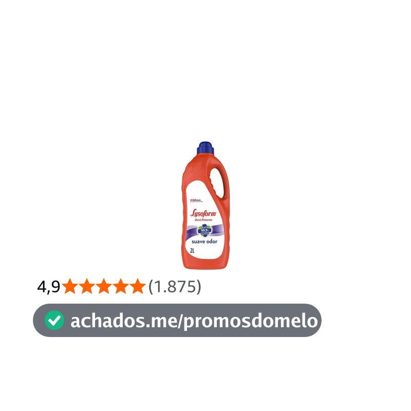 Lysoform Suave Odor, Desinfetante Líquido, Limpeza Casa, 2L