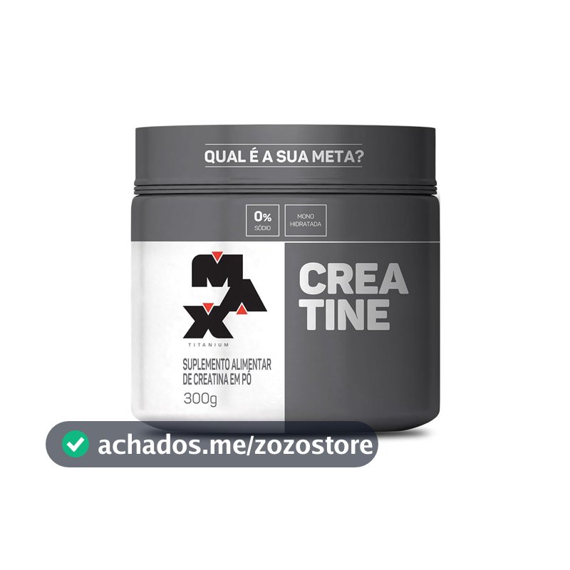 Max Titanium Creatina Pote Monohidratada (300g) 100% Pura