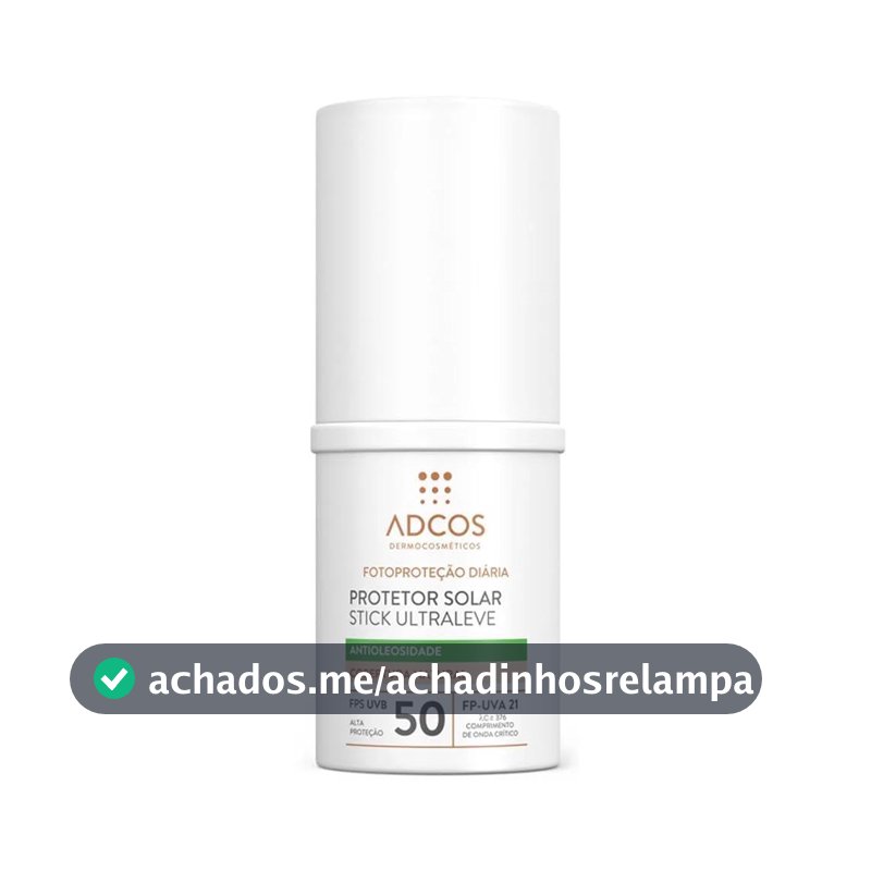 ADCOS, Protetor Solar Adcos Base Stick Ultraleve Fps 50 Nude - 15g