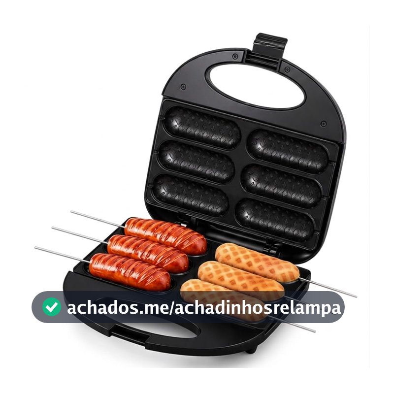 Máquina Crepe Hot Dog Crepeira Elétrica Antiaderente Multiuso (127V)