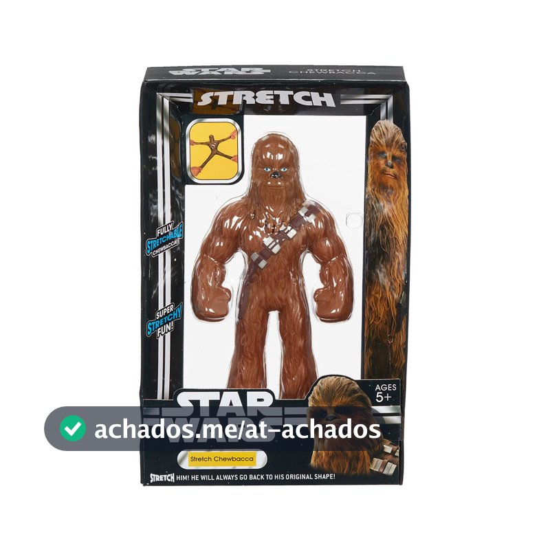 Sunny, Star Wars, Stretch, Boneco Elático do Chewbacca, 17 cm