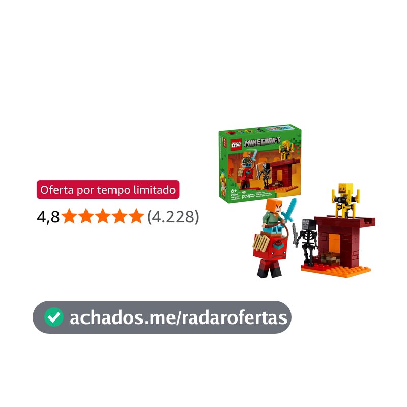 LEGO Minecraft A Batalha de Lava no Nether 21266 (99 Peças)