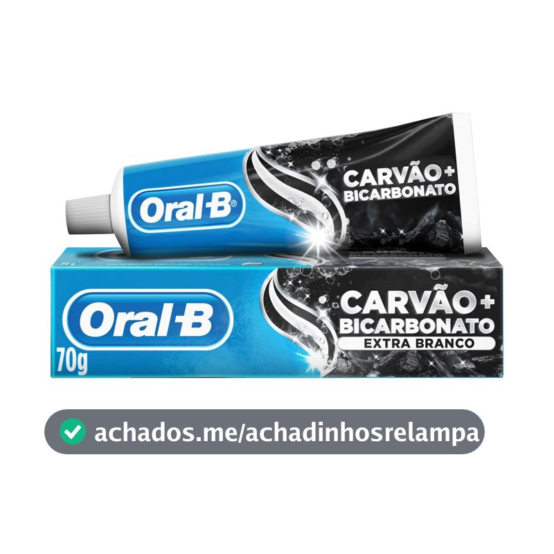 Oral-B Pasta de Dente Carvão com Bicarbonato 70g 1 Unidade