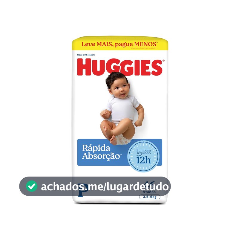 Fralda Huggies Tripla Proteção P - 46 fraldas