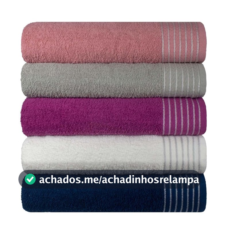 Kit 5 Toalhas de Rosto Grande Extra Macia New Sublime com Alta Absorcao - 45 x 80 cm