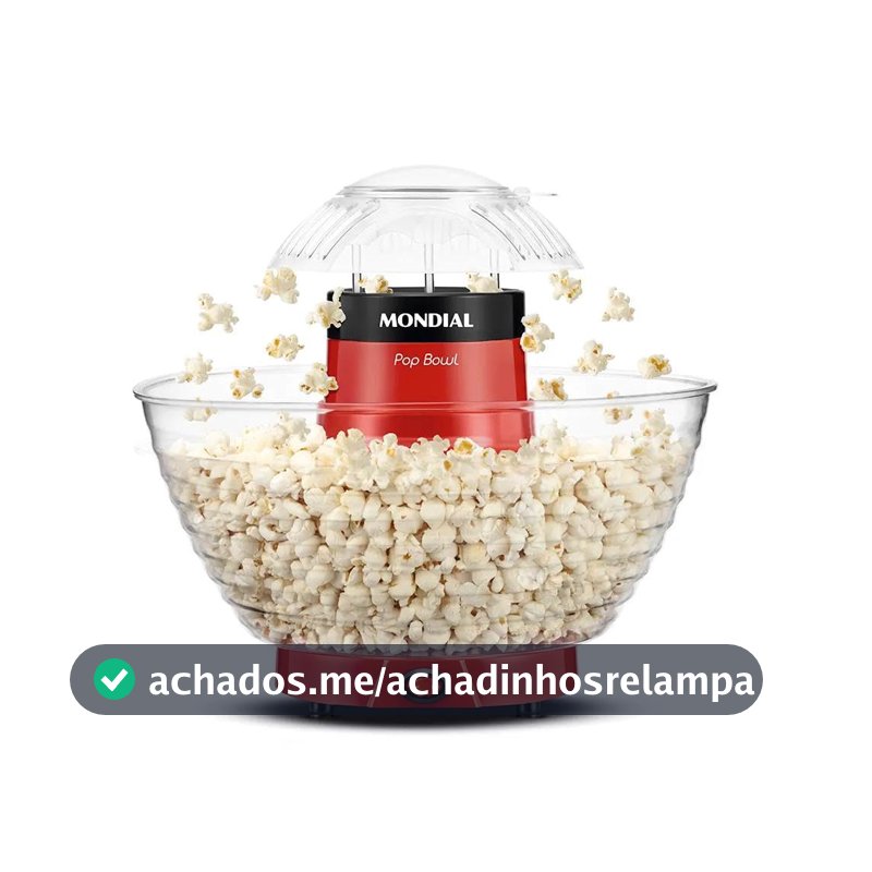 Pipoqueira elétrica 1.200W vermelha Pop Bowl PP-05 - Mondial (110V)