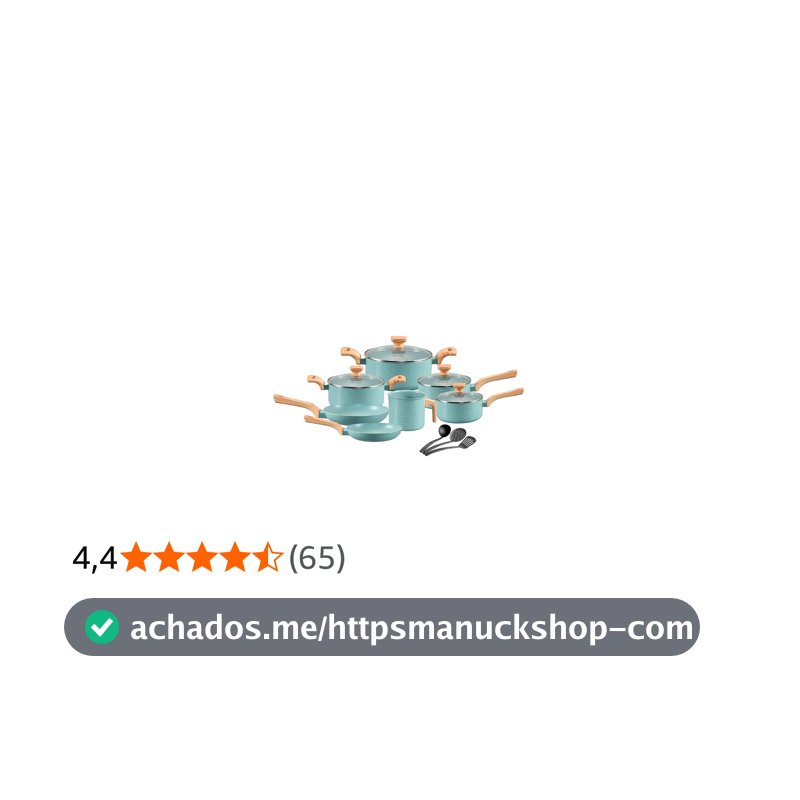 Mimo Style Conjunto de 10 Panelas, Pratic Cook Green, Compatível com Fogão por Indução