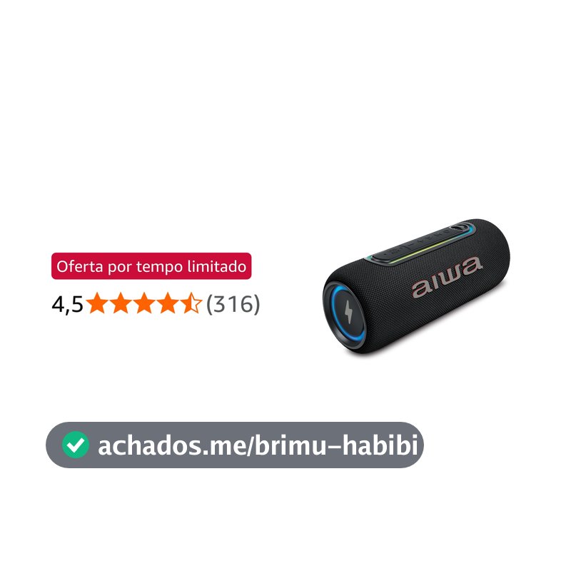 Caixa de Som Speaker AIWA SP-05-LB 30W Bluetooth IPX5