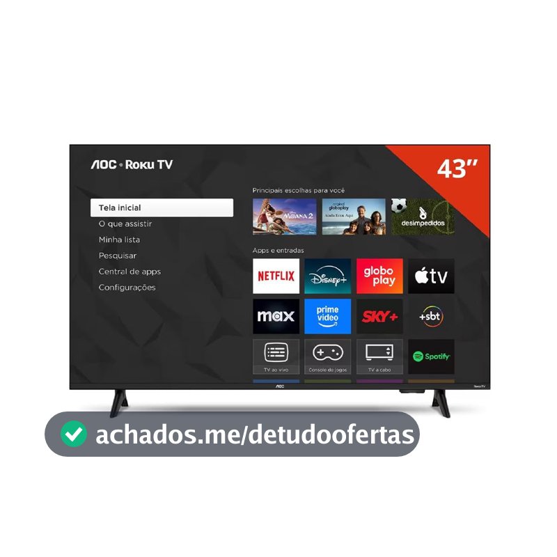 TV AOC Smart 43" Roku TV Full HD 43S5155/78G
