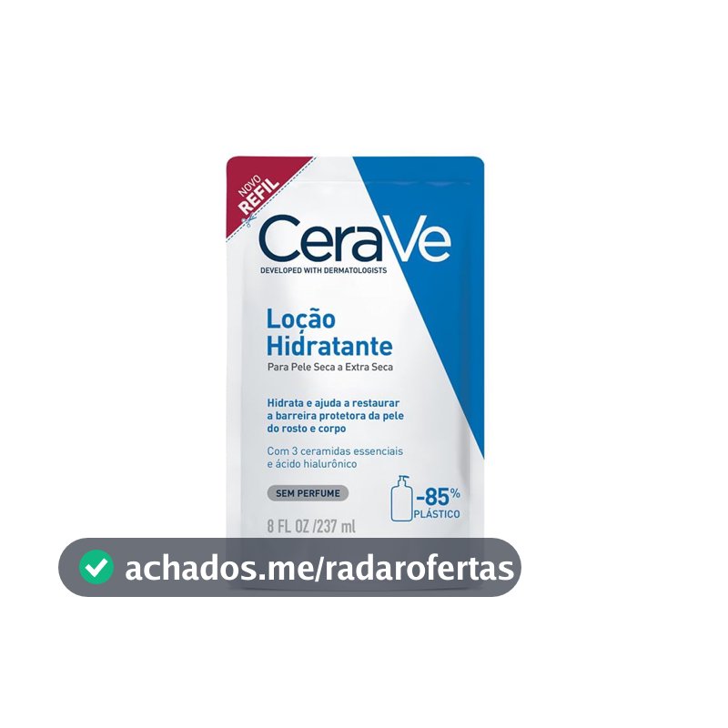 CeraVe, Loção Hidratante Corporal, com textura Fluida e Ácido Hialurônico