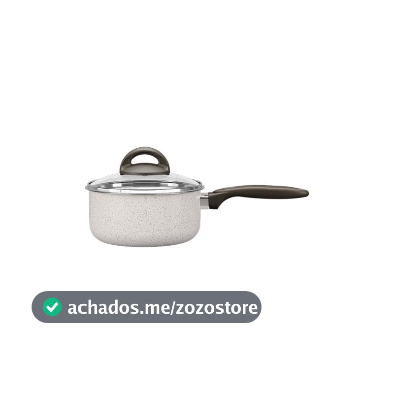 Brinox - Panela com Tampa 16X8Cm 1,3L Ceramic Life Suprema - Vanilla