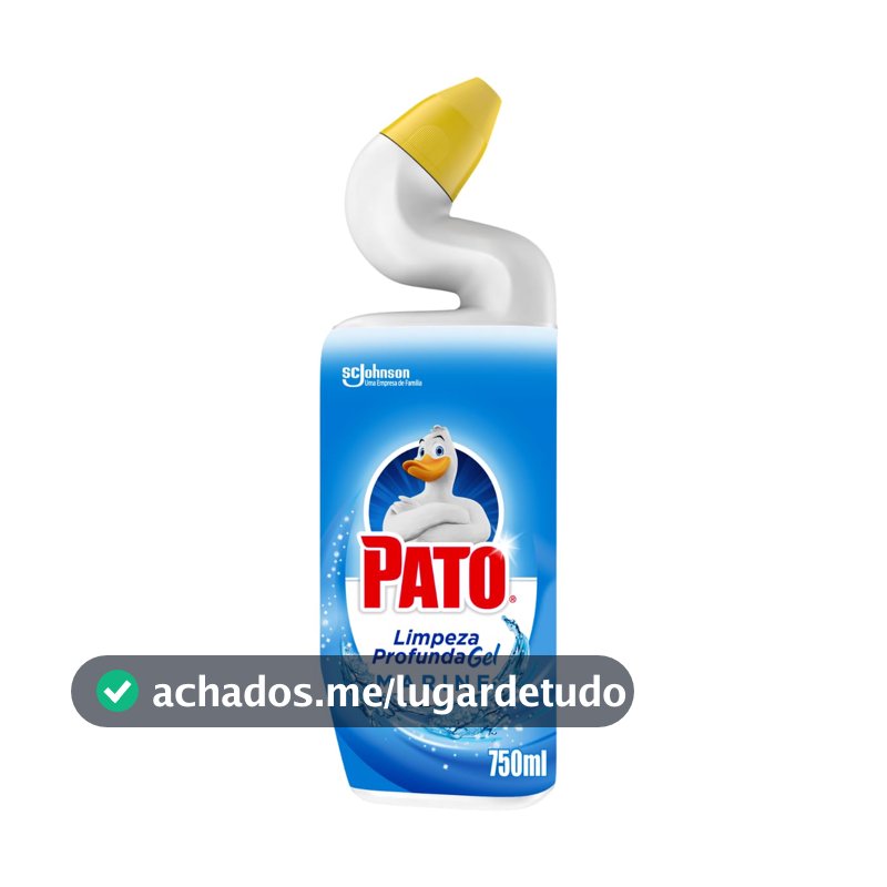 Pato Limpador Sanitário Gel Desinfetante, Marine, Limpeza Profunda 750ml