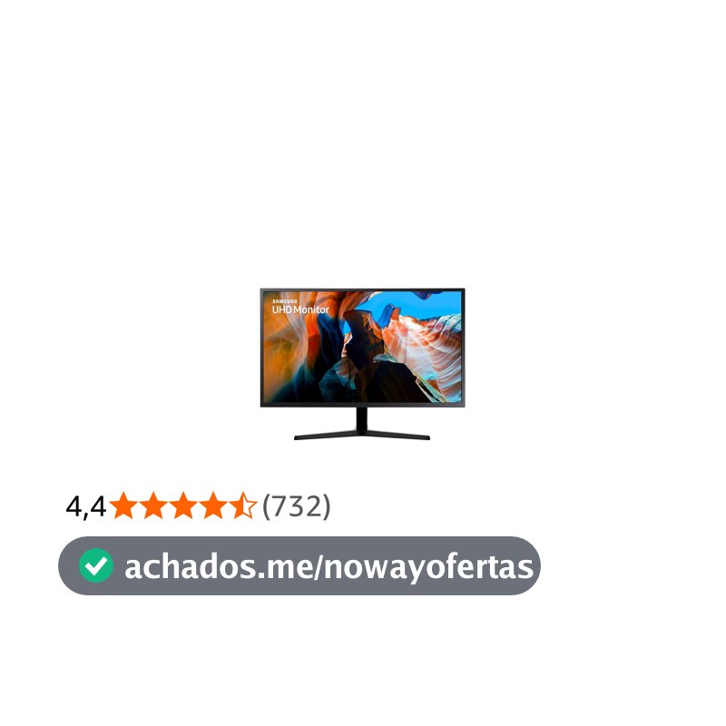 Monitor UHD Samsung 32", 4K, HDMI, Display Port, Freesync, Preto, Série UJ59