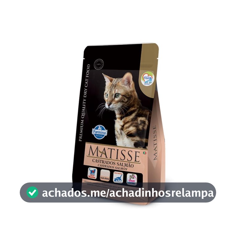 Matisse - Ração Farmina Salmão para Gatos Adultos Castrados - 7,5kg