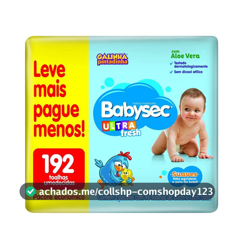 Lenço Umedecido Babysec Pacote Economico 192 folhas