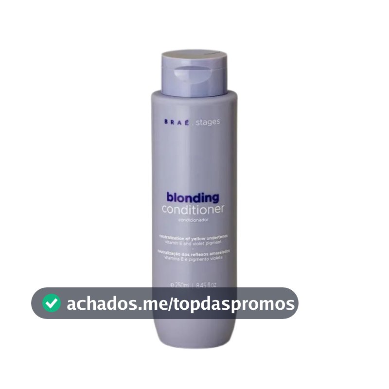 Braé Condicionador Loiro Matizador 250ml - Stages - Neutraliza Amarelo, Hidratação Profunda e Brilho Intenso
