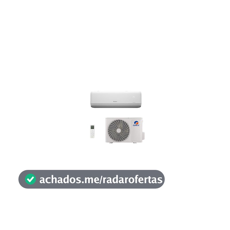 Ar-Condicionado Split Hi Wall Inverter Gree G-Side 9000BTU/h Quente e Frio GWH09ATBXB-D6DNA3B/I Branco