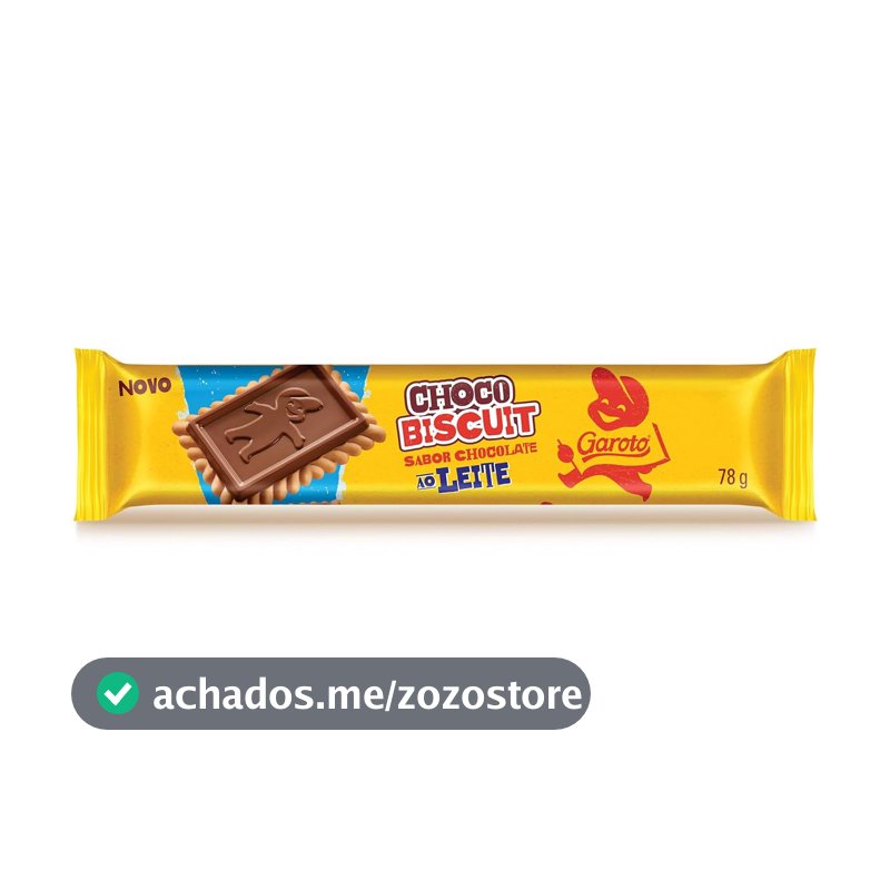 Biscoito com Chocolate Chocobiscuit GAROTO ao Leite 78g