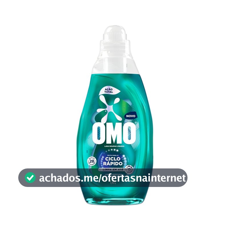 Lava-Roupas Líquido Omo Ciclo Rápido Ação Total Frasco 1,4l
