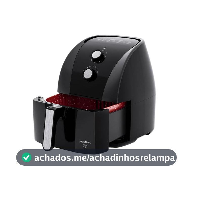 Fritadeira Air Fryer Britânia 5,5L 1500W BFR50 Redstone 220V