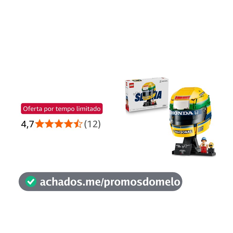 LEGO Editions Capacete do Ayrton Senna; Conjunto de Construção 43024