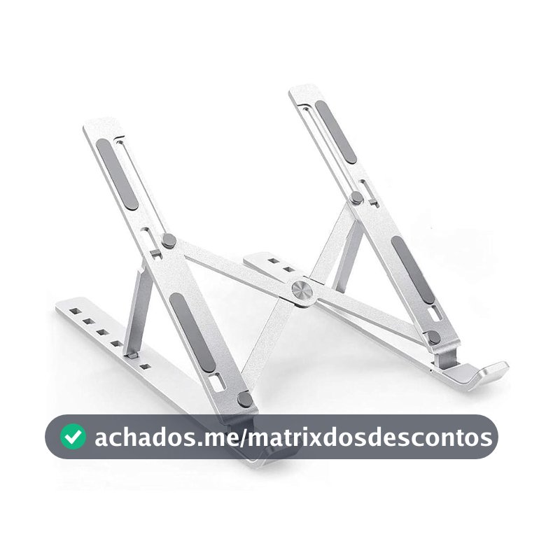 Suporte Para Notebook E MacBook em Alumínio com Altura Ajustável