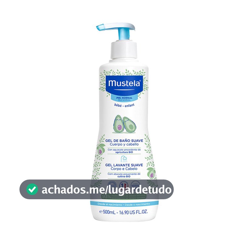Mustela Gel Lavante Suave 500ml Sabonete Líquido Corpo e Cabelo Infantil