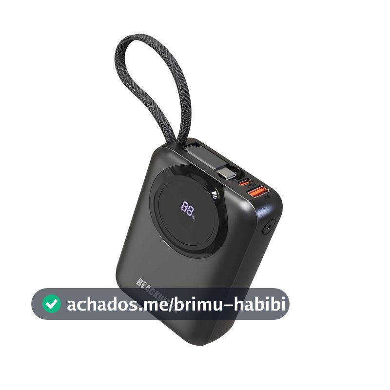 Power Bank 20000mAh com Display LED e Carregamento Rápido 22,5W
