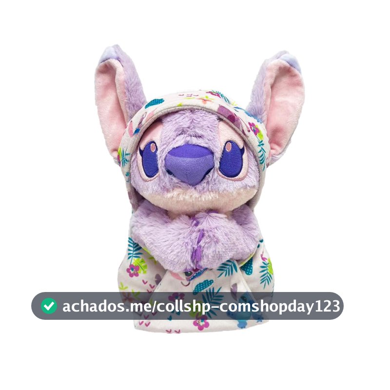 Disney Pelúcia 25 cm - Angel Baby - Personagem Stitch - Lavável à Mão - 100% Poliéster