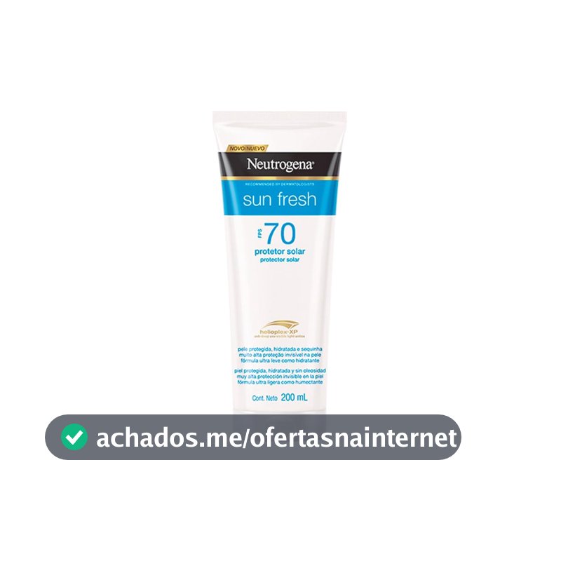 Protetor Solar Corporal em Loção Neutrogena Sun Fresh, FPS 70, 200ml