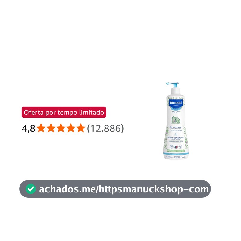 Mustela Gel Lavante Suave 750ml - Sabonete Líquido Corpo e Cabelo Infantil - 93% de Ingredientes de Origem Natural - Seguro Desde o Nascimento