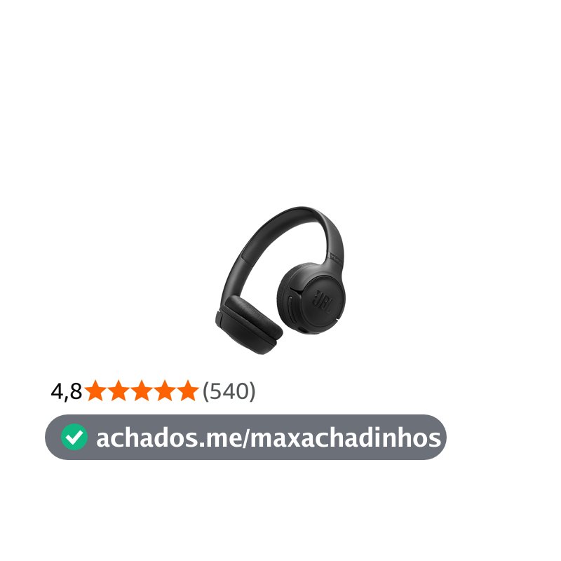 JBL, Fone de Ouvido Bluetooth Over-Ear, Tune 530BT, Sem Fio, Até 76 Horas de Bateria - Preto