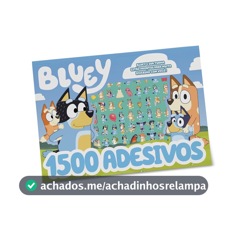 Bluey Prancheta para Colorir com 1500 Adesivos