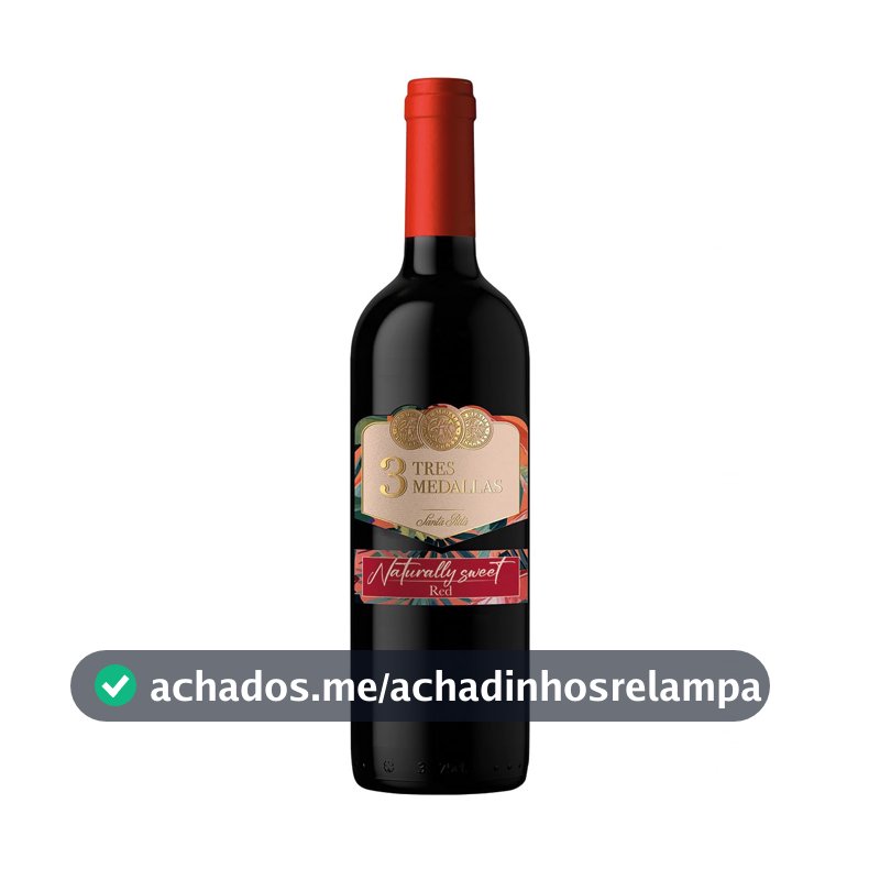 Vinho Tinto Chileno Santa Rita 3 Medallas Blend Sweet 750 Ml