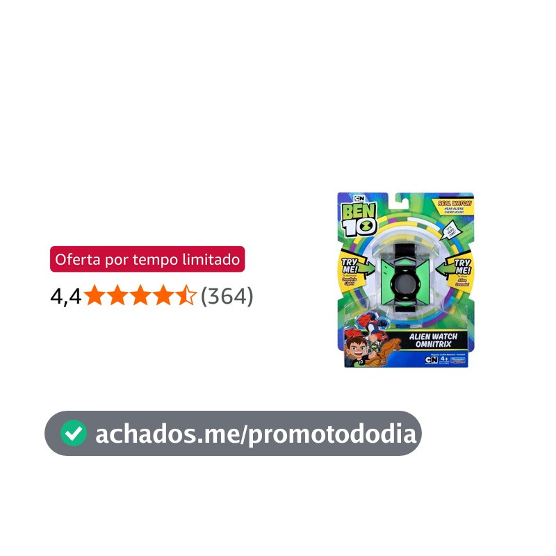 Brinquedo Relógio Digital Alien Omnitrix, Ben 10, Sunny