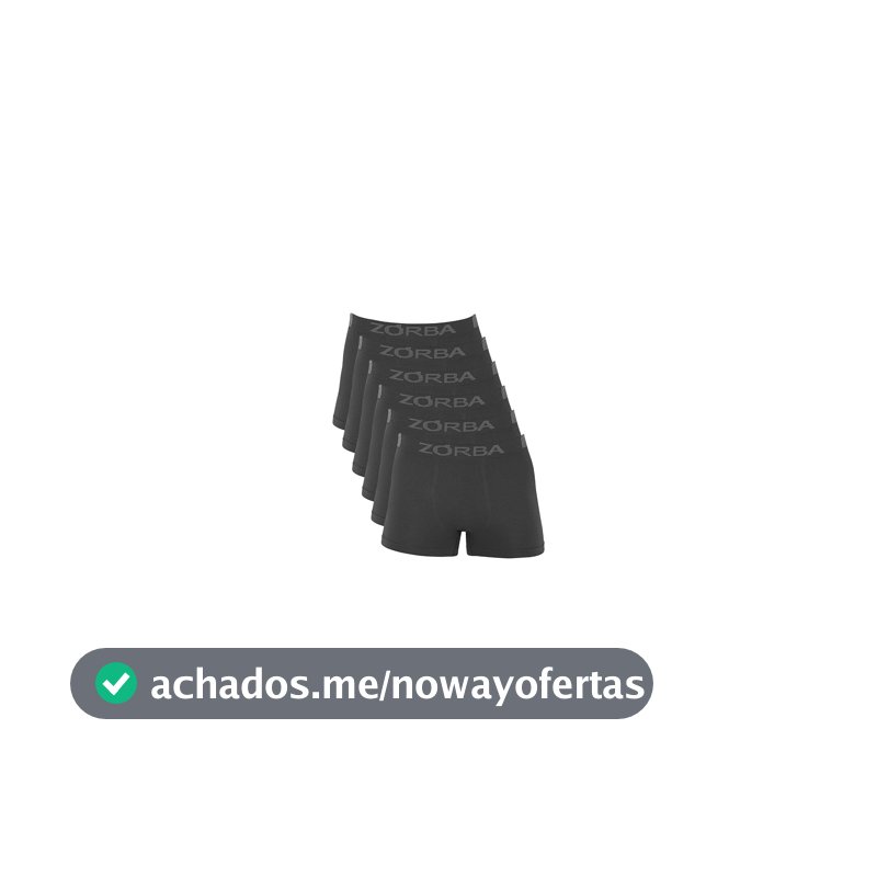 Kit 6 Cuecas Zorba Boxer Extreme Sport sem Costura Microfibra 836 Chumbo – GG
