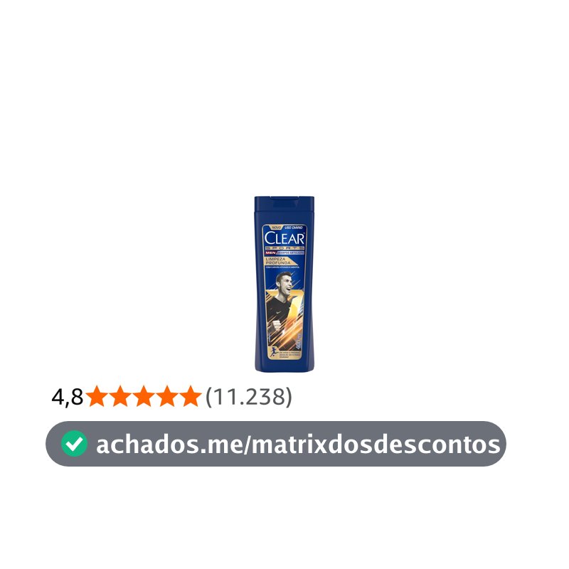 Clear Sports Men - Shampoo Anticaspa Limpeza Profunda 400Ml