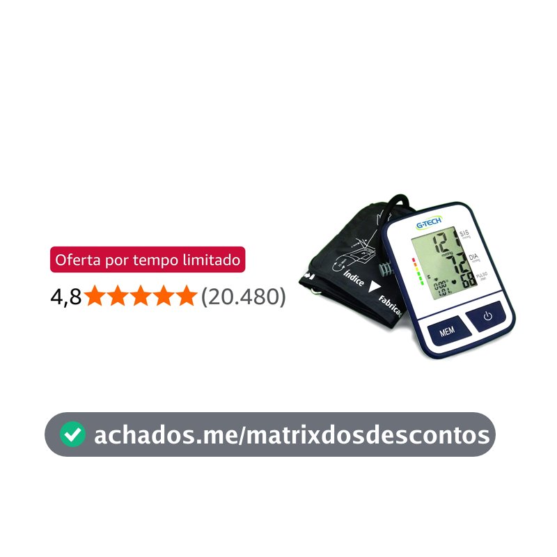 G-Tech BSP11, Aparelho de Pressão Digital Automático de Braço(22-36cm)