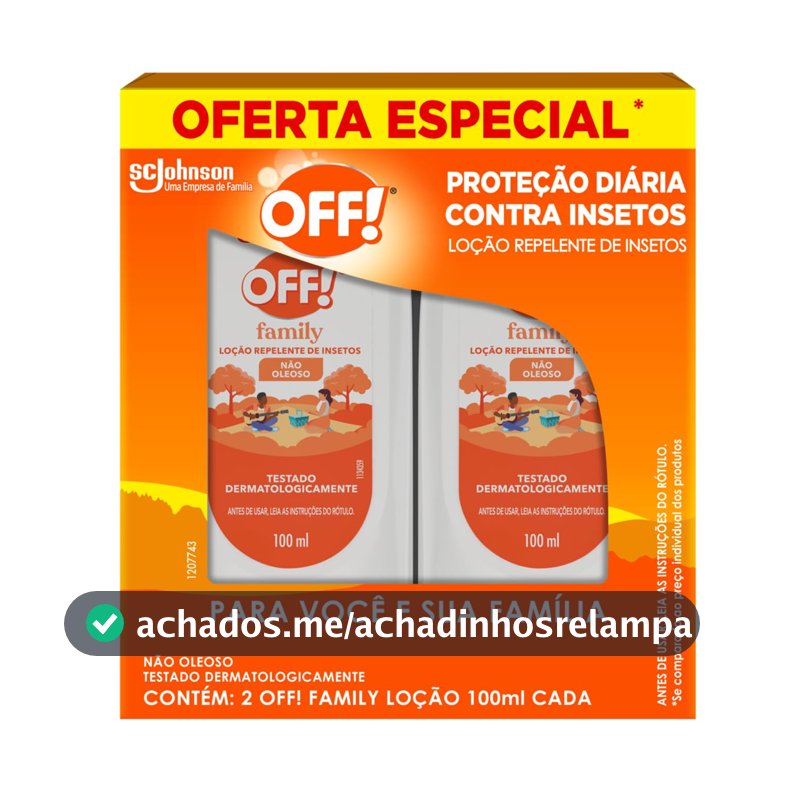 OFF! Family Loção Repelente de Insetos e Mosquitos 2 x 100ml