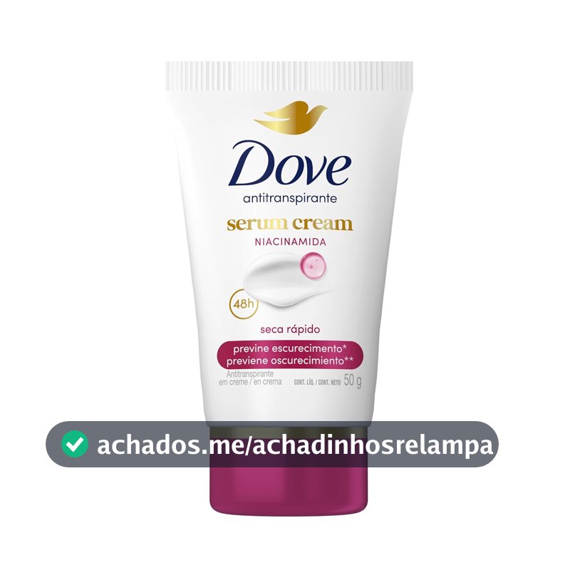 Dove Desodorante Antitranspirante em Creme Previne Escurecimento 50 G
